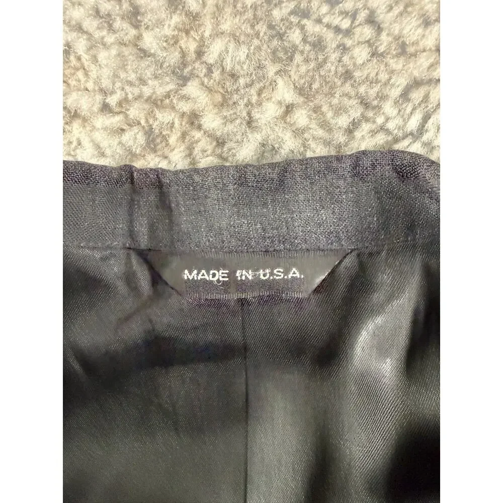 Ralph Lauren Size 40L Career Notched Blazer Jacket Black Long‎ Sleeve